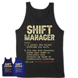 Vintage Shift Manager Definition Shirt, Funny Coworker Gift Idea for Shift Manager, New Job Gift