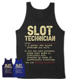 Vintage Slot Technician Definition Shirt, Funny Coworker Gift Idea for Slot Technician, New Job Gift