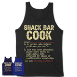 Vintage Snack Bar Cook Definition Shirt, Funny Coworker Gift Idea for Snack Bar Cook, New Job Gift
