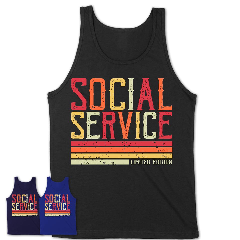 Vintage Social Service Limited Edition Job Shirt, Coworker Birthday Gift Idea