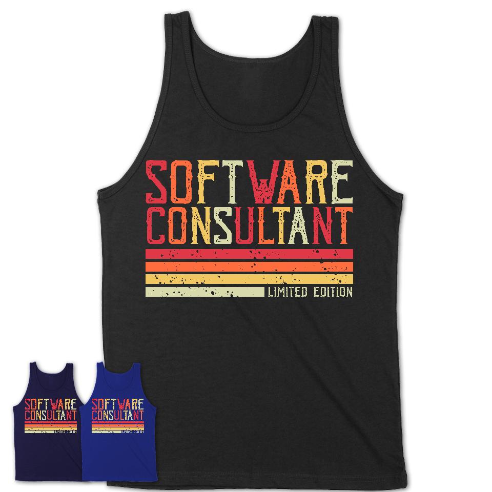 Vintage Software Consultant Limited Edition Job Shirt, Coworker Birthday Gift Idea