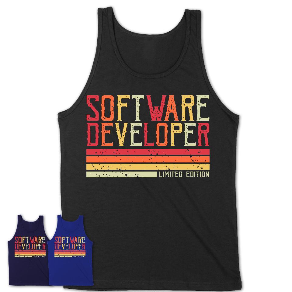 Vintage Software Developer Limited Edition Job Shirt, Coworker Birthday Gift Idea