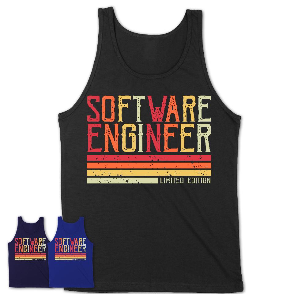 Vintage Software Engineer Limited Edition Job Shirt, Coworker Birthday Gift Idea