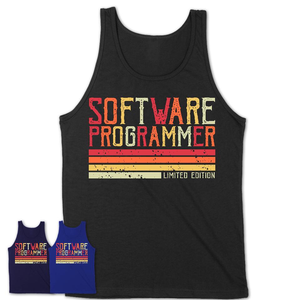 Vintage Software Programmer Limited Edition Job Shirt, Coworker Birthday Gift Idea