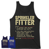 Vintage Sprinkler Fitter Definition Shirt, Funny Coworker Gift Idea for Sprinkler Fitter, New Job Gift