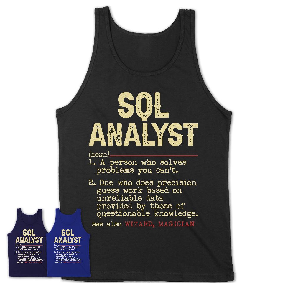 Vintage Sql Analyst Definition Shirt, Funny Coworker Gift Idea for Sql Analyst, New Job Gift