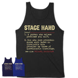 Vintage Stage Hand Definition Shirt, Funny Coworker Gift Idea for Stage Hand, New Job Gift