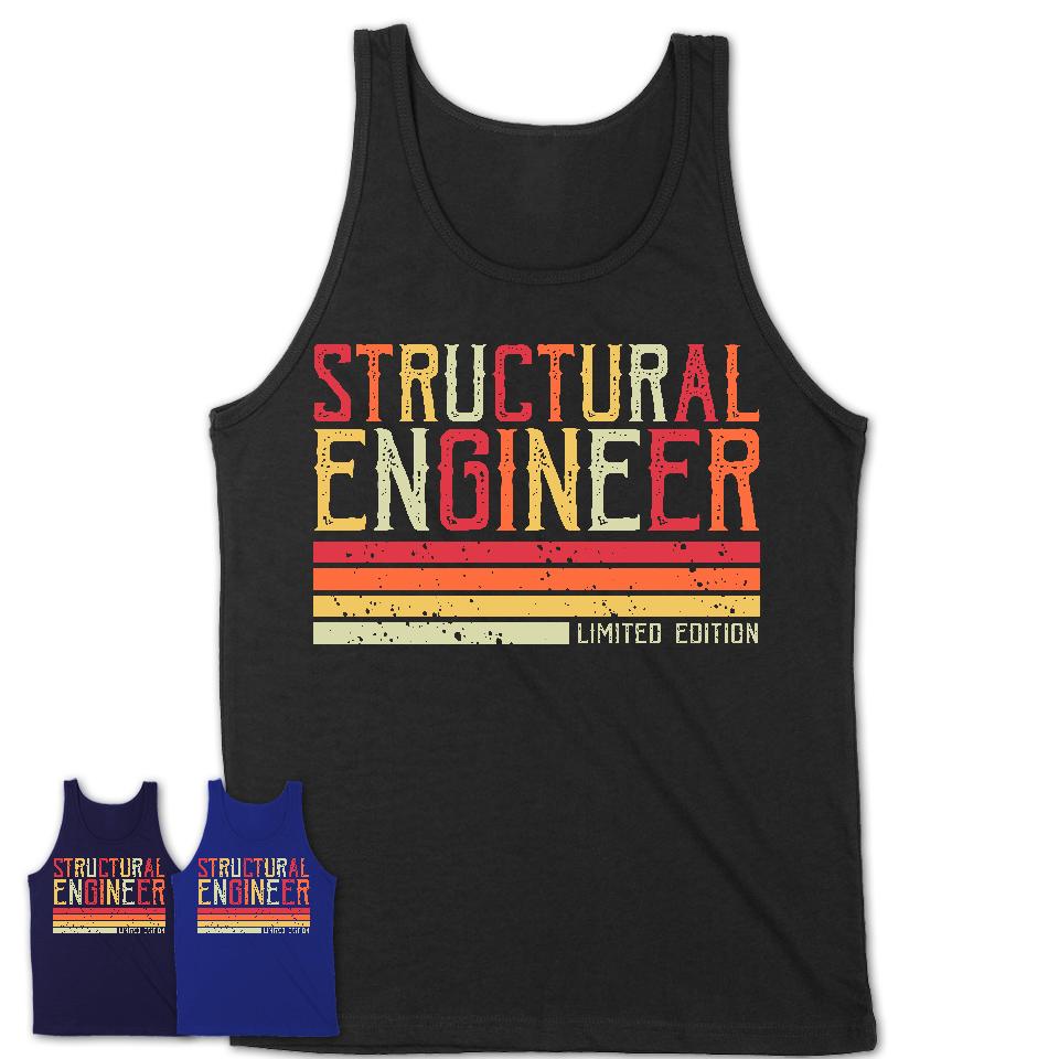 Vintage Structural Engineer Limited Edition Job Shirt, Coworker Birthday Gift Idea