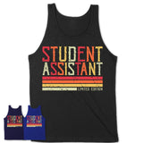 Vintage Student Assistant Limited Edition Job Shirt, Coworker Birthday Gift Idea