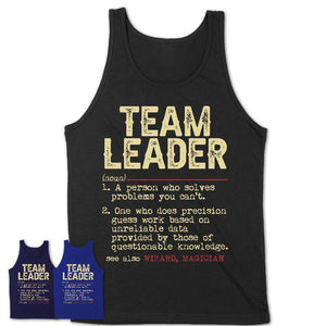 Vintage Team Leader Definition Shirt, Funny Coworker Gift Idea for Team Leader, New Job Gift