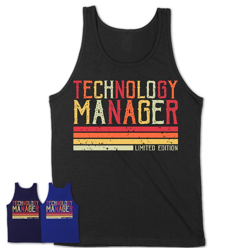 Vintage Technology Manager Limited Edition Job Shirt, Coworker Birthday Gift Idea