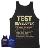Vintage Test Developer Definition Shirt, Funny Coworker Gift Idea for Test Developer, New Job Gift