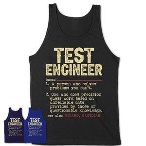 Vintage Test Engineer Definition Shirt, Funny Coworker Gift Idea for Test Engineer, New Job Gift