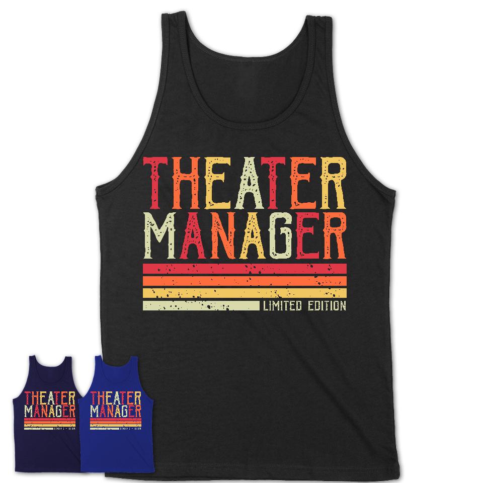 Vintage Theater Manager Limited Edition Job Shirt, Coworker Birthday Gift Idea