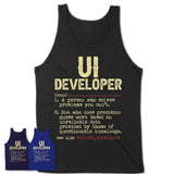 Vintage Ui Developer Definition Shirt, Funny Coworker Gift Idea for Ui Developer, New Job Gift
