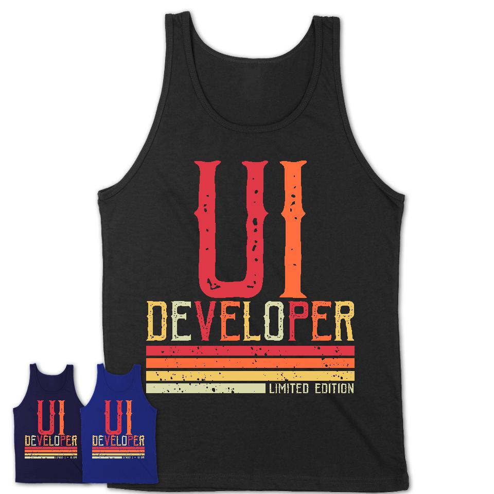Vintage Ui Developer Limited Edition Job Shirt, Coworker Birthday Gift Idea