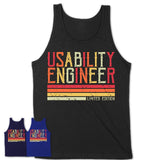 Vintage Usability Engineer Limited Edition Job Shirt, Coworker Birthday Gift Idea