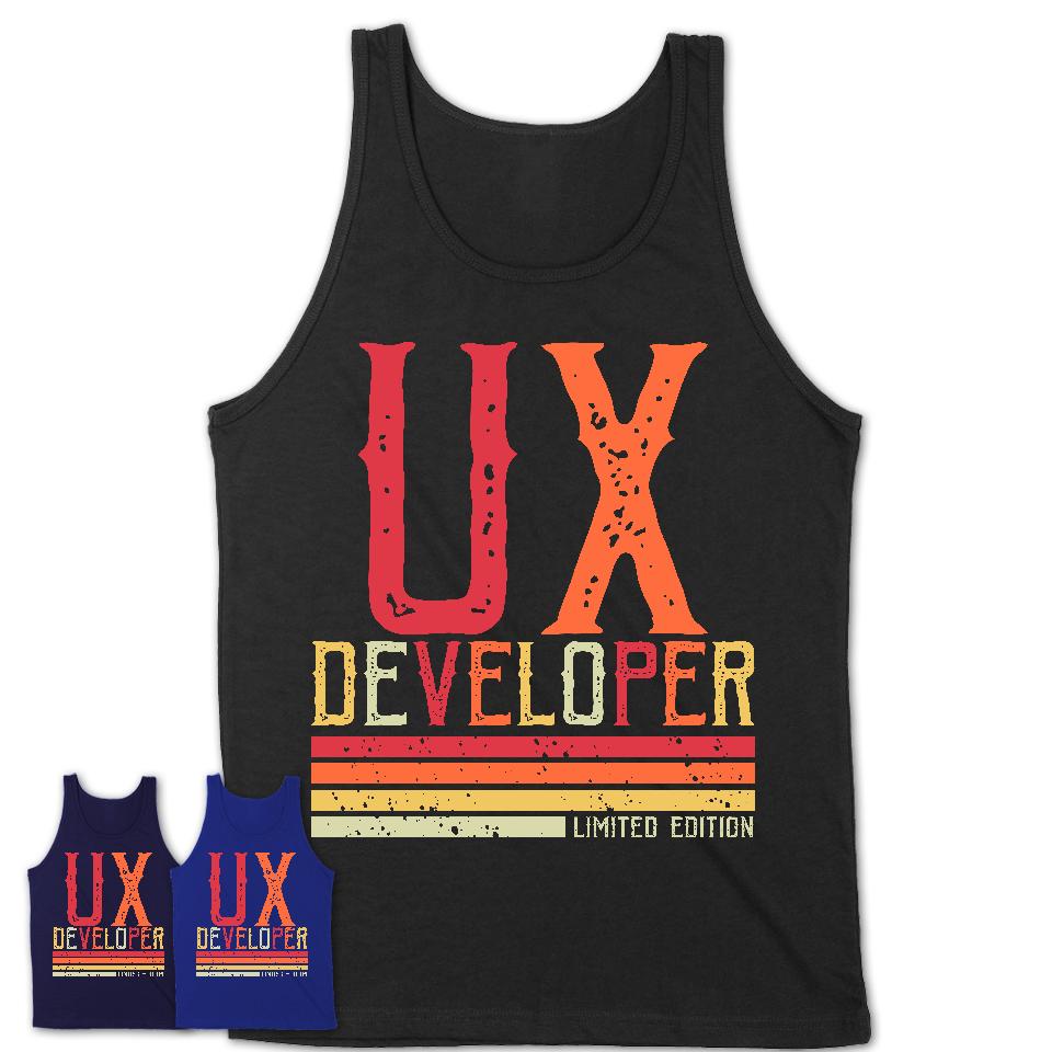 Vintage Ux Developer Limited Edition Job Shirt, Coworker Birthday Gift Idea