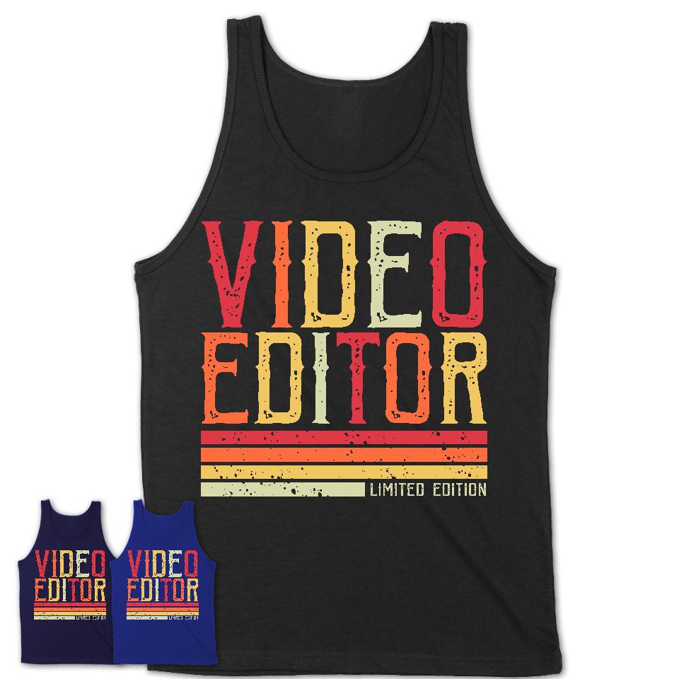 Vintage Video Editor Limited Edition Job Shirt, Coworker Birthday Gift Idea