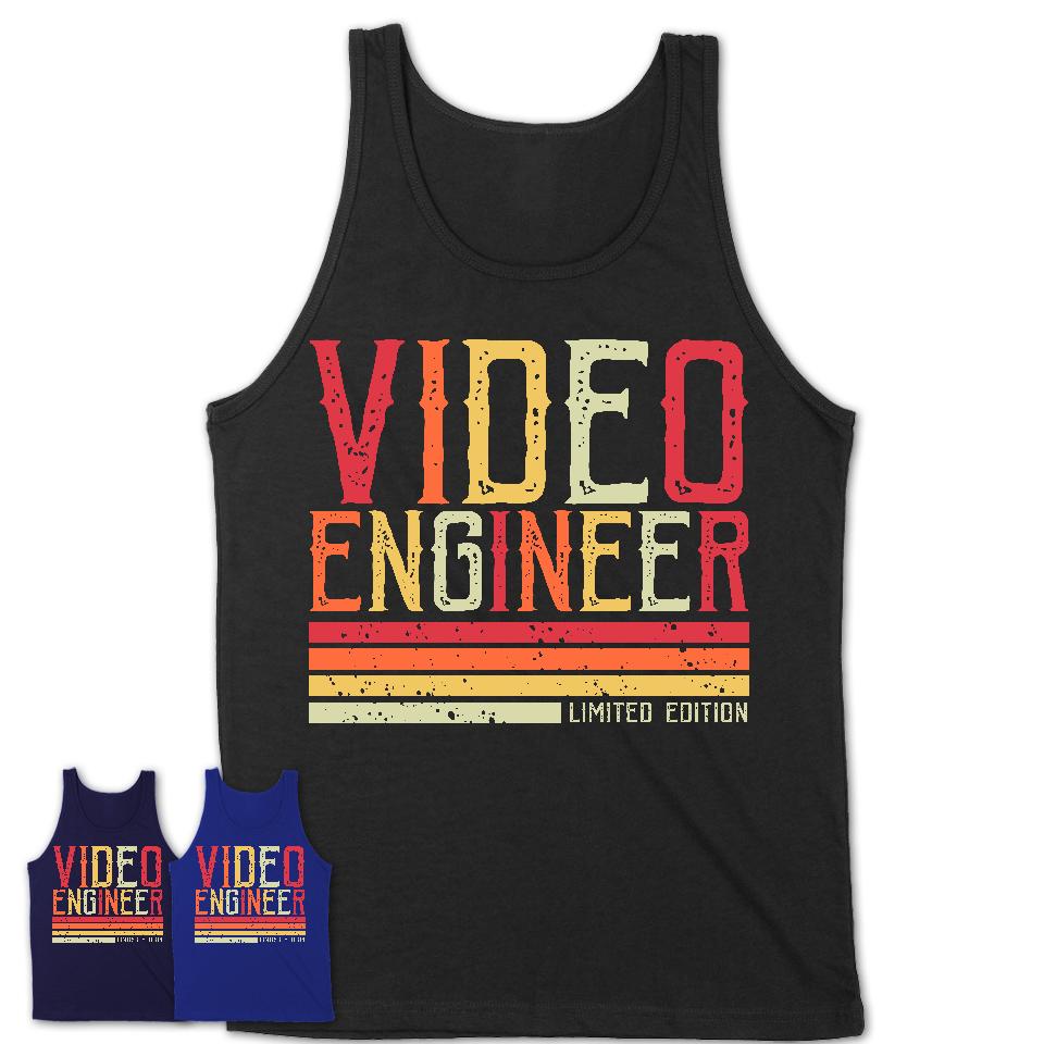 Vintage Video Engineer Limited Edition Job Shirt, Coworker Birthday Gift Idea
