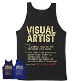 Vintage Visual Artist Definition Shirt, Funny Coworker Gift Idea for Visual Artist, New Job Gift