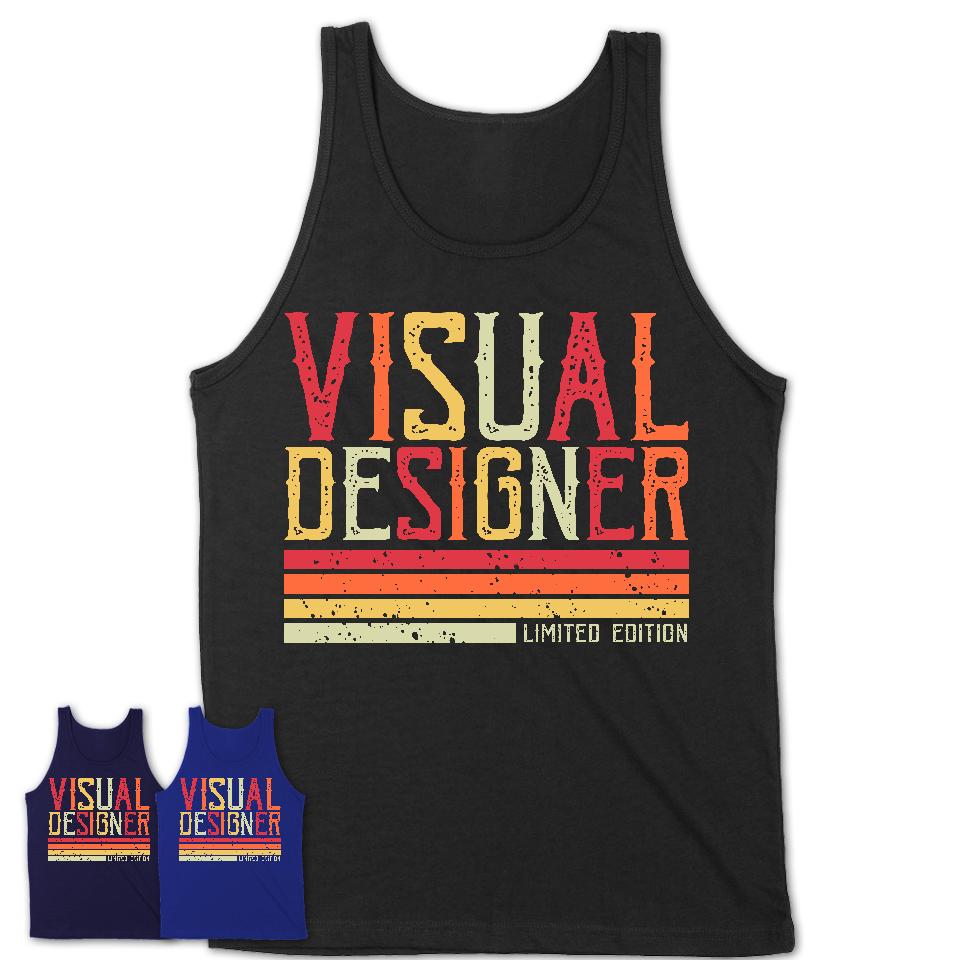 Vintage Visual Designer Limited Edition Job Shirt, Coworker Birthday Gift Idea