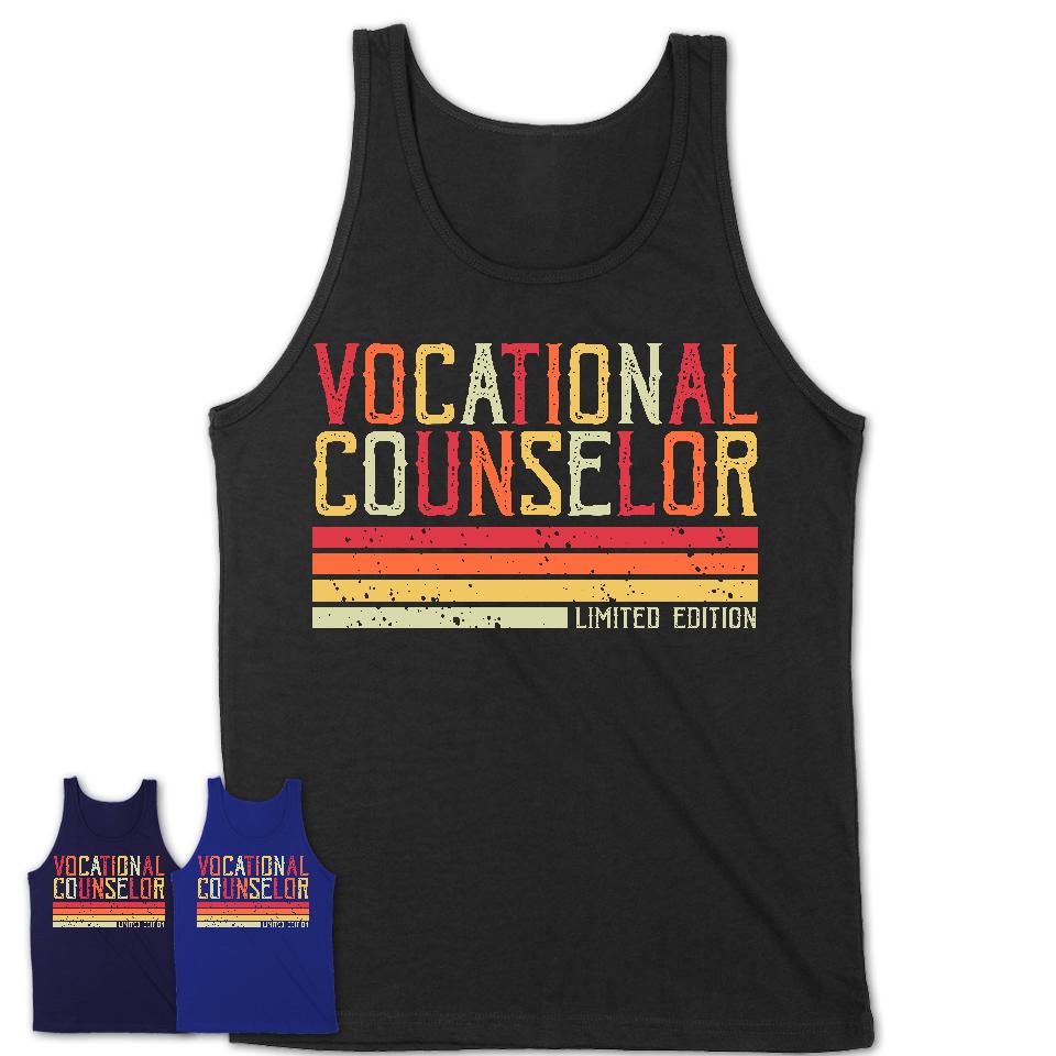 Vintage Vocational Counselor Limited Edition Job Shirt, Coworker Birthday Gift Idea