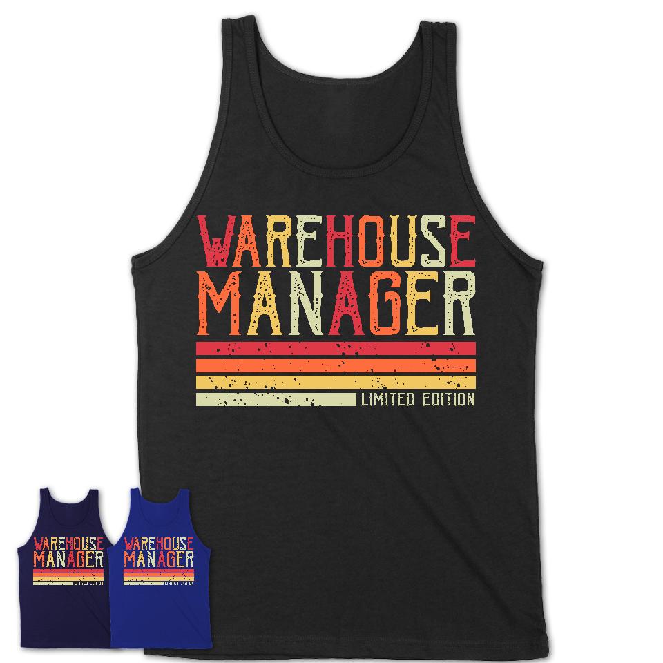 Vintage Warehouse Manager Limited Edition Job Shirt, Coworker Birthday Gift Idea