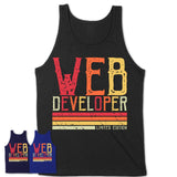 Vintage Web Developer Limited Edition Job Shirt, Coworker Birthday Gift Idea