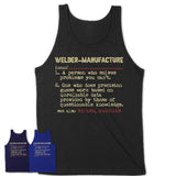 Vintage Welder-Manufacture Definition Shirt, Funny Coworker Gift Idea for Welder-Manufacture, New Job Gift