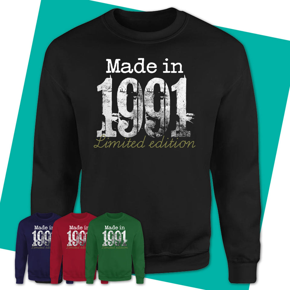 Unisex-Sweatshirt-1991-Limited-Edition-Shirt-Made-In-1991-T-Shirt-Vintage-1991-Shirt-1991-Birthday-Gifts-Vintage-1991-Gift-09.jpg