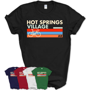 Arkansas Hot Springs Village Cycling Shirt for Family Teammates Vintage Retro Colors