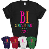 Bi Consultant Rainbow Lettering Heart Shirt, Employee Appreciation Gifts