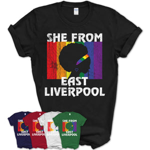 Black Girl She From East Liverpool Ohio Shirt LGBT Pride Gift