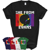Black Girl She From Evans Georgia Shirt LGBT Pride Gift