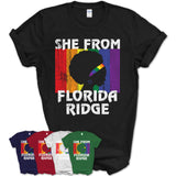 Black Girl She From Florida Ridge Florida Shirt LGBT Pride Gift