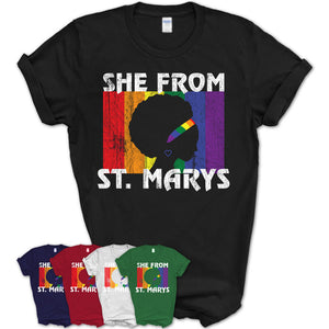 Black Girl She From St. Marys Georgia Shirt LGBT Pride Gift