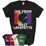 Black Girl She From West Lafayette Indiana Shirt LGBT Pride Gift