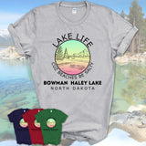Bowman- Haley Lake North Dakota Lake Life Cuz Beaches Be Salty Fishing Camping Team Shirt