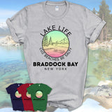 Braddock Bay New York Lake Life Cuz Beaches Be Salty Fishing Camping Team Shirt