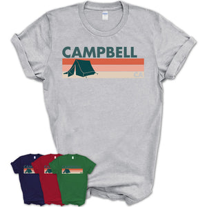 California Campbell Camping Shirt for Family Teammates Vintage Retro Colors