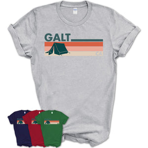 California Galt Camping Shirt for Family Teammates Vintage Retro Colors