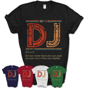 DJ Definition Vintage Retro Colors Shirt, Coworker Birthday Gift TShirt