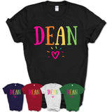 Dean Rainbow Lettering Heart Shirt, Employee Appreciation Gifts