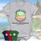 Diascund Creek Reservoir Virginia Lake Life Cuz Beaches Be Salty Fishing Camping Team Shirt