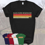 Duck Fork Reservoir Utah Funny Fishing Camping Summer Retro Gift T-Shirt