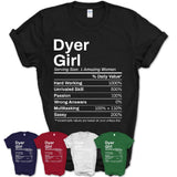 Dyer Girl Indiana Nutrition Facts Proud Vintage Sport Born Living City Home Roots USA Gift Women T-Shirt
