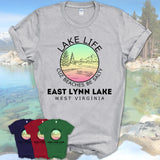 East Lynn Lake West Virginia Lake Life Cuz Beaches Be Salty Fishing Camping Team Shirt