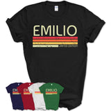 Emilio Gift Custom Name Retro Vintage Birthday T-Shirt