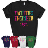 Facilities Engineer Rainbow Lettering Heart Shirt, Employee Appreciation Gifts